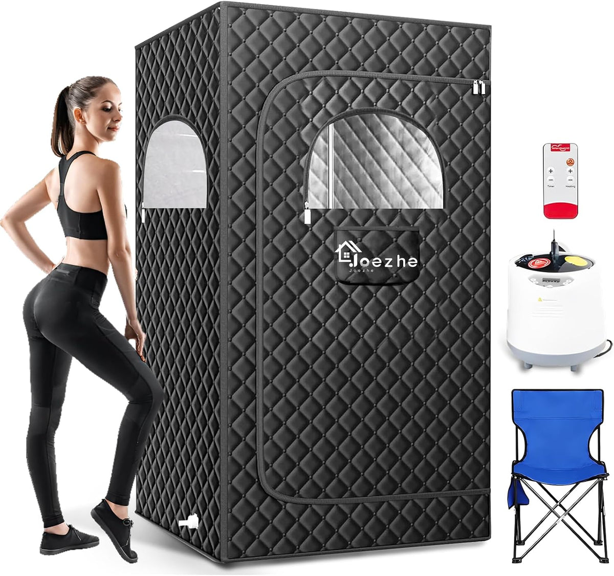 Sauna Box,Portable Steam Sauna Tent for Home,Personal Sauna Room with Remove Control,at Home Sauna Full Body,1200W 3L