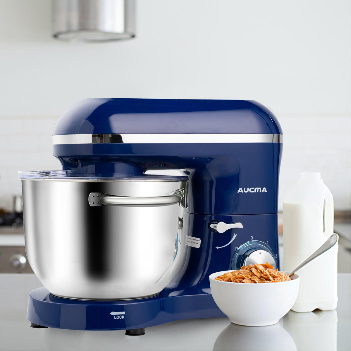 Stand Mixer,6.5-QT 660W 6-Speed Tilt-Head Food Mixer, Kitchen Electric Mixer with Dough Hook, Wire Whip & Beater