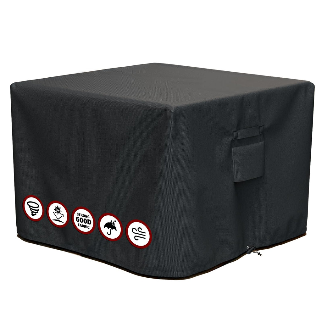 Fire Pit Cover Square for 28"-32", 600D Heavy Duty