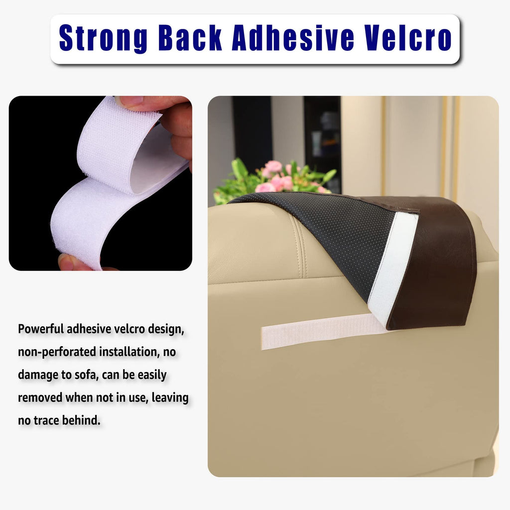 Non-Slip Headrest Cover for Recliner Sofa Theater Seat, Chocolate