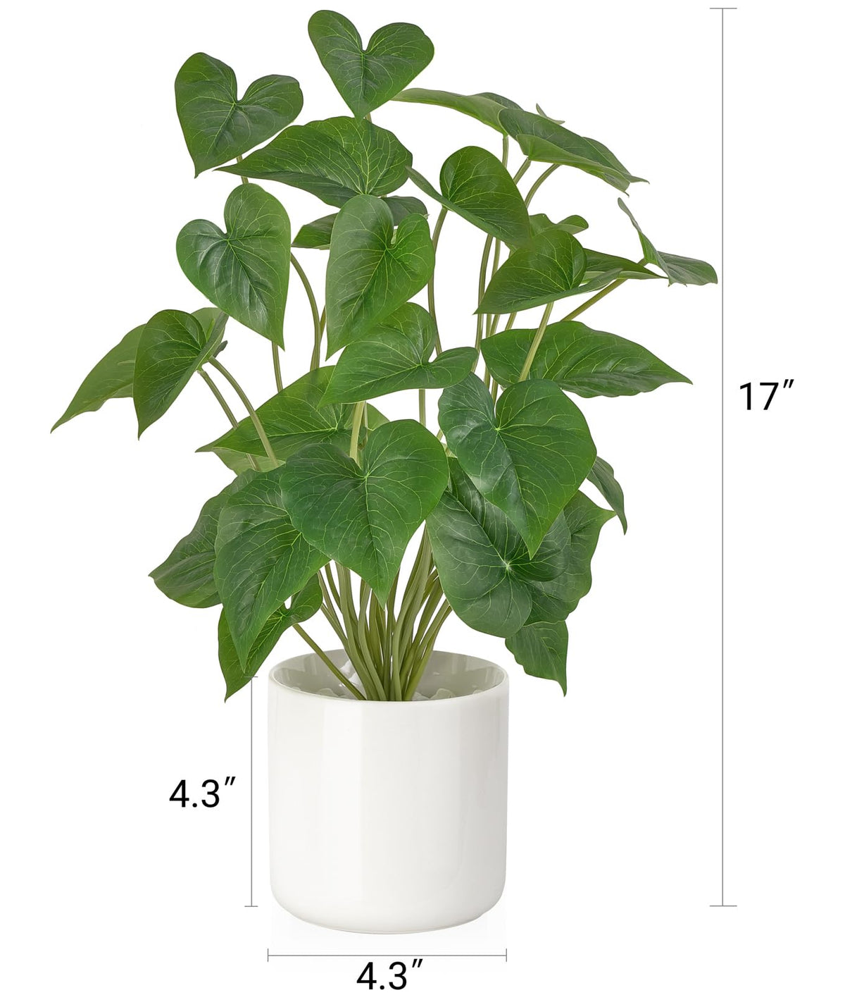Fake Plants in Ceramic Pot, 17" Potted Artificial Plants Home Decor