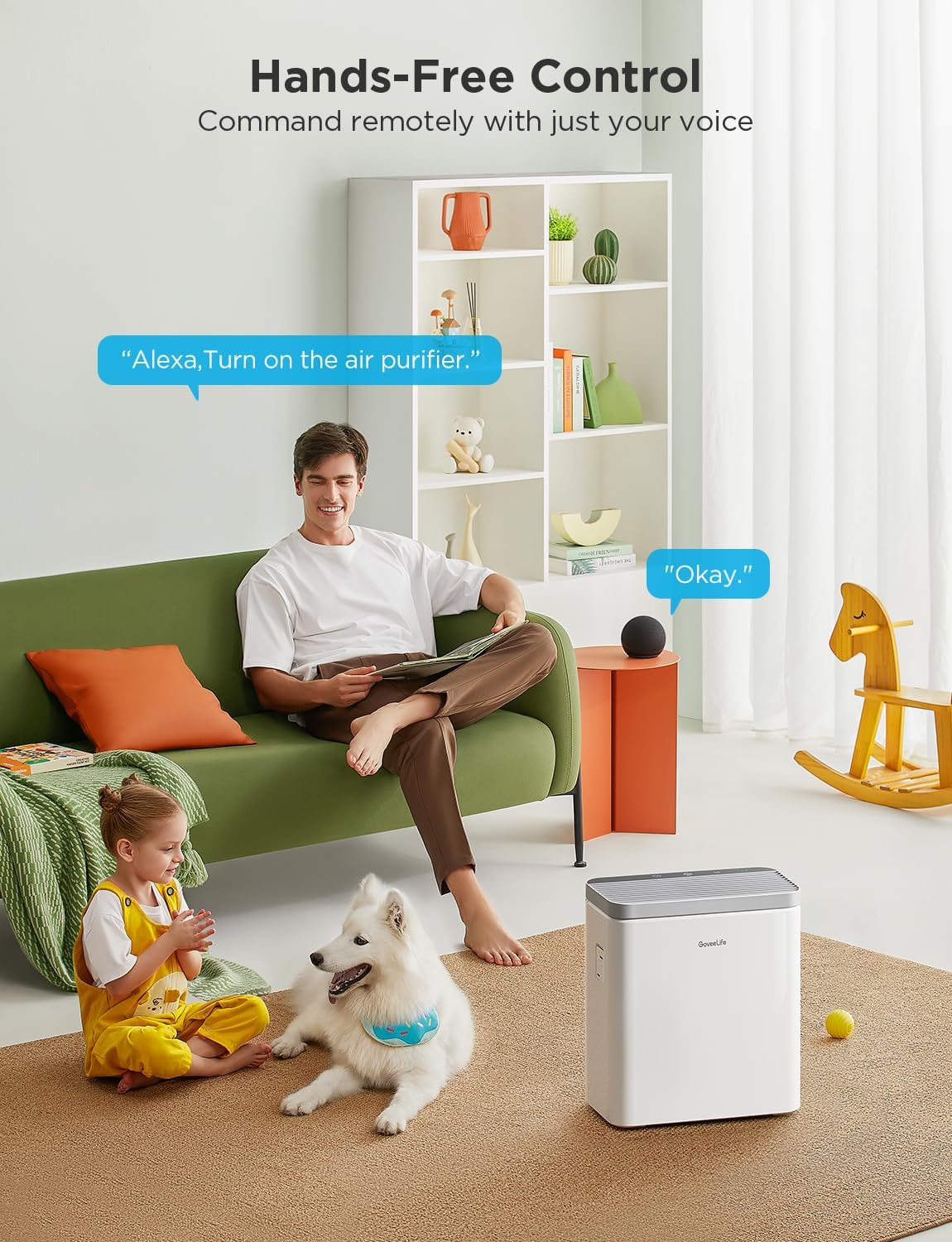 Smart Air Purifier for Home Large Rooms, Covers up to 1046 ft², PM2.5 Monitor, Sleep Mode, 3-in-1 Filter Air Purifier