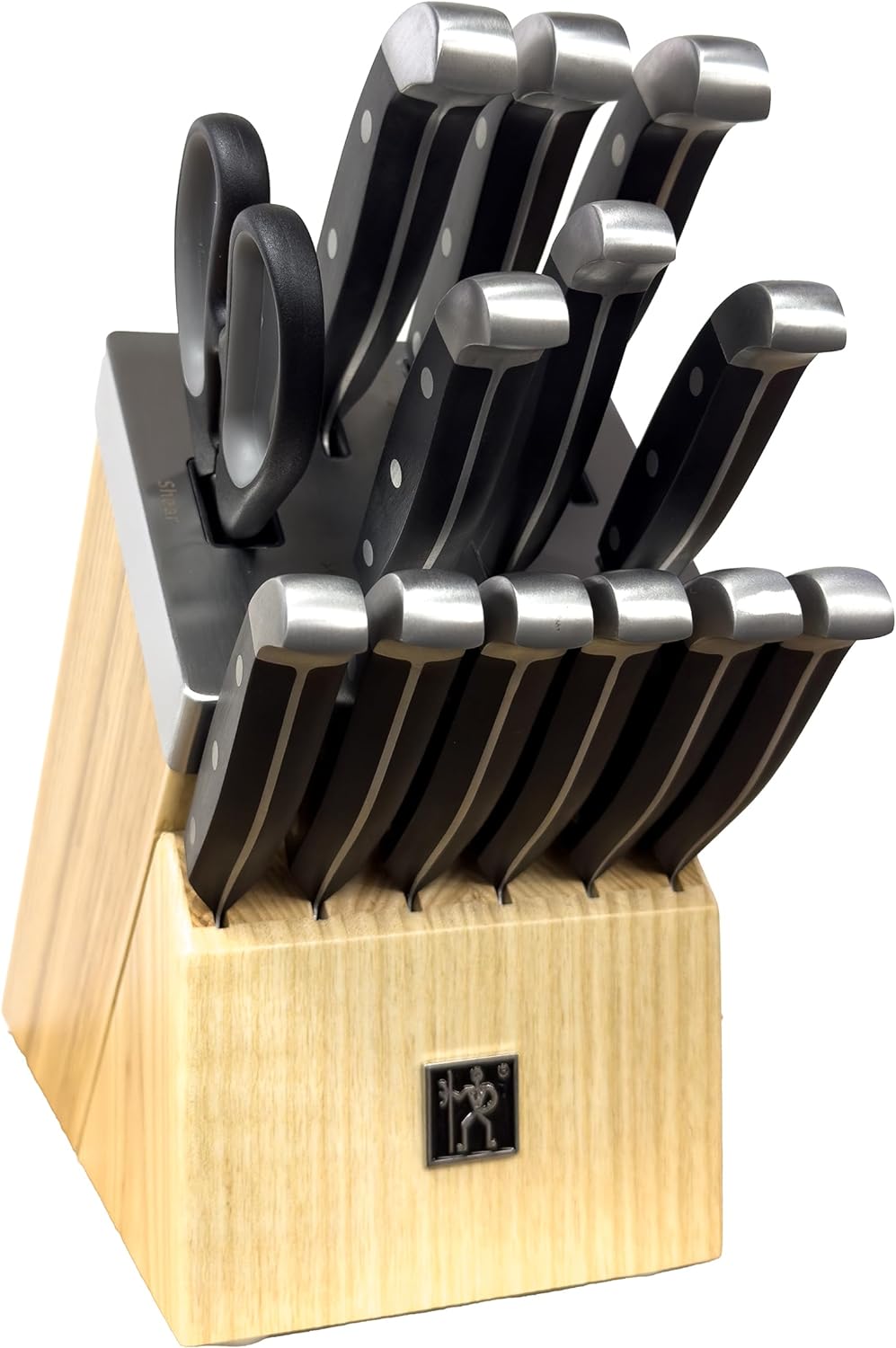 International Statement 14-pc Self-Sharpening Knife Block Set, 6 Steak Knives, Paring, Santoku, Bread, Chef's Knife
