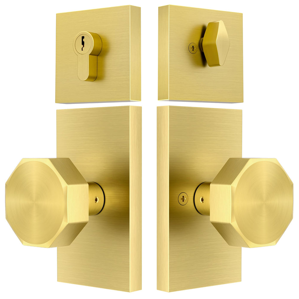 Entry Door Knob with Lock and Key Front Door Knobs with Deadbolt
