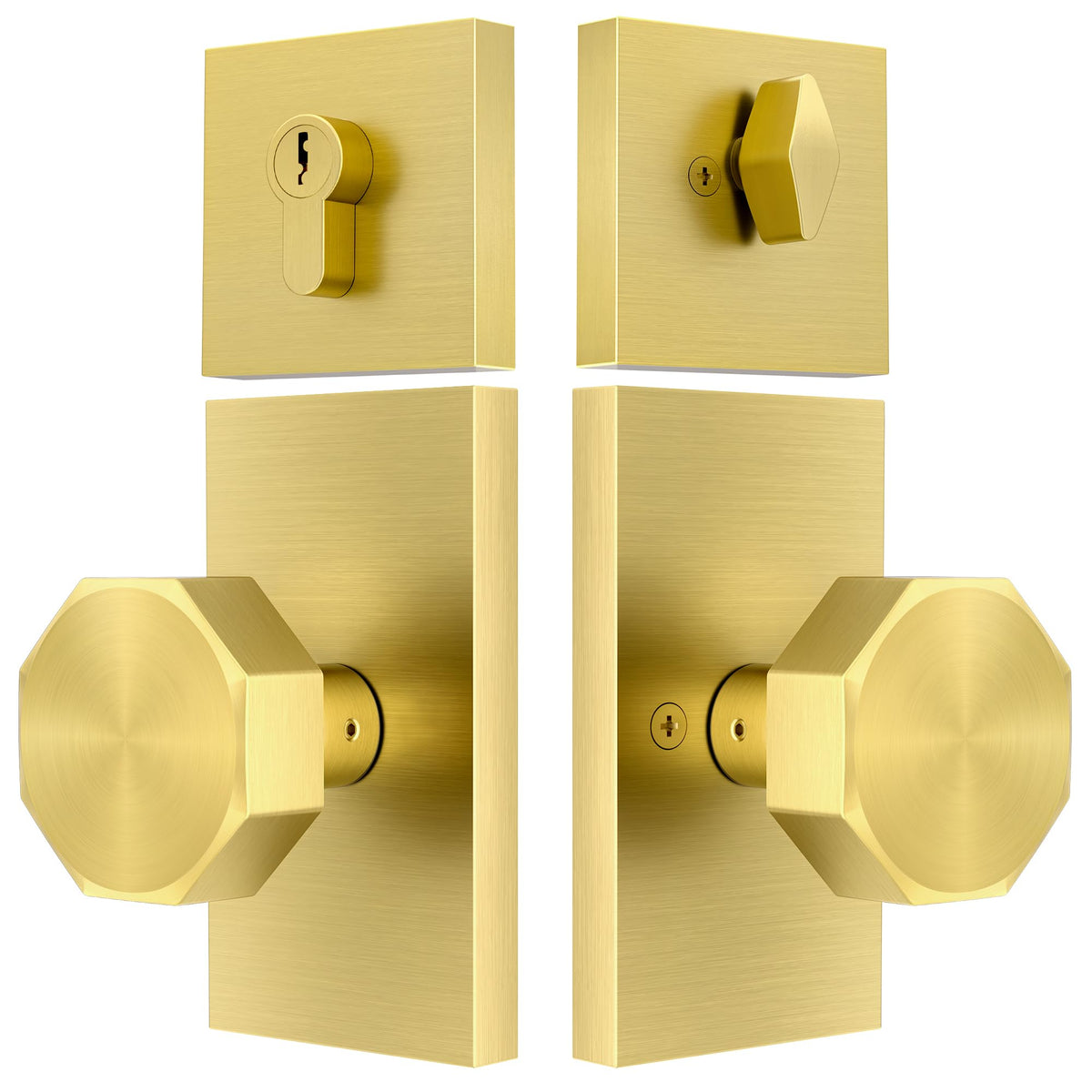 Entry Door Knob with Lock and Key Front Door Knobs with Deadbolt