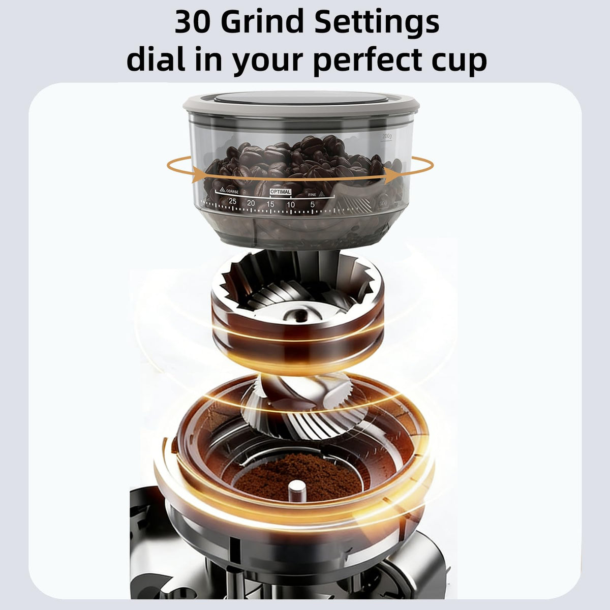 15 Bar Espresso Machine with Built-in Anti-Clog Coffee Grinder, Expresso Coffee Machines with Milk
