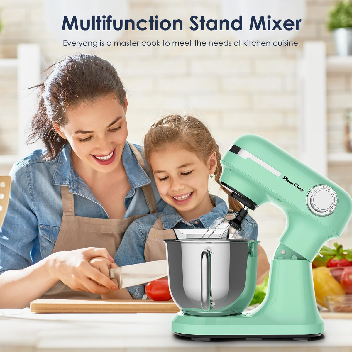 5.5QT Stand Electric Mixer, 12-Speed Kitchen Mixer with Tilt-Head, Stainless Steel Bowl Dough Mixer, Egg Whisk, Dough
