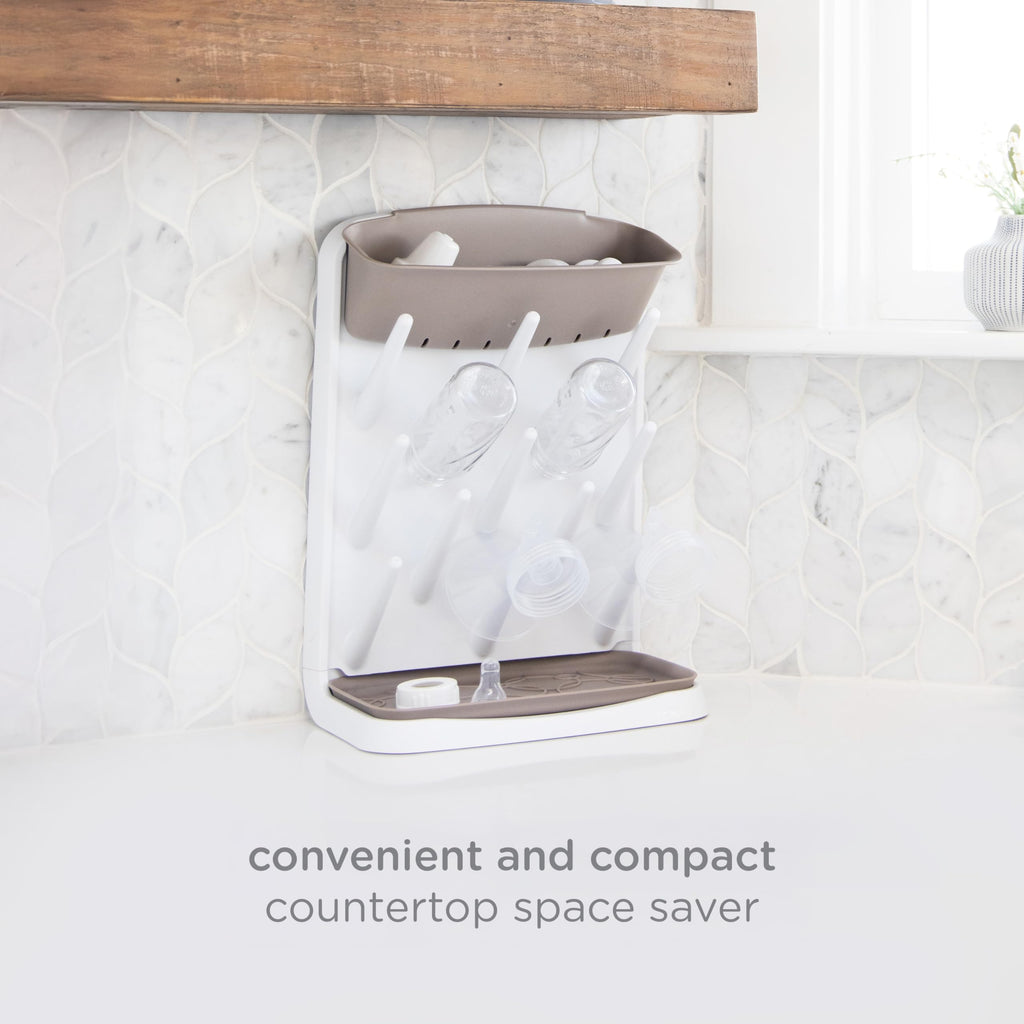 Vertical Baby Bottle Drying Rack, Space Saving Countertop Bottle Dryer
