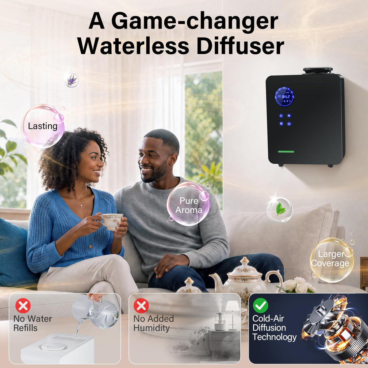 Waterless Diffuser - HVAC Diffuser Coverage Up to 4, 000 Sq.ft