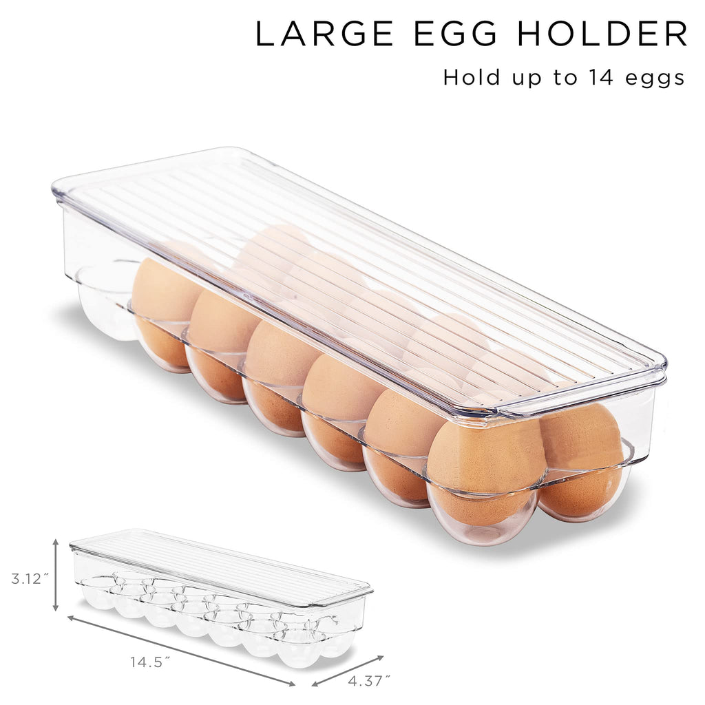 Fridge Organizers and Storage Bins for Pantry & Fridge (6 Piece Set)