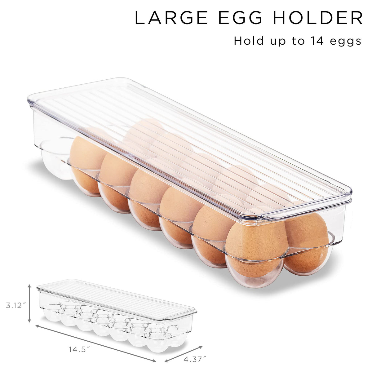 Fridge Organizers and Storage Bins for Pantry & Fridge (6 Piece Set)