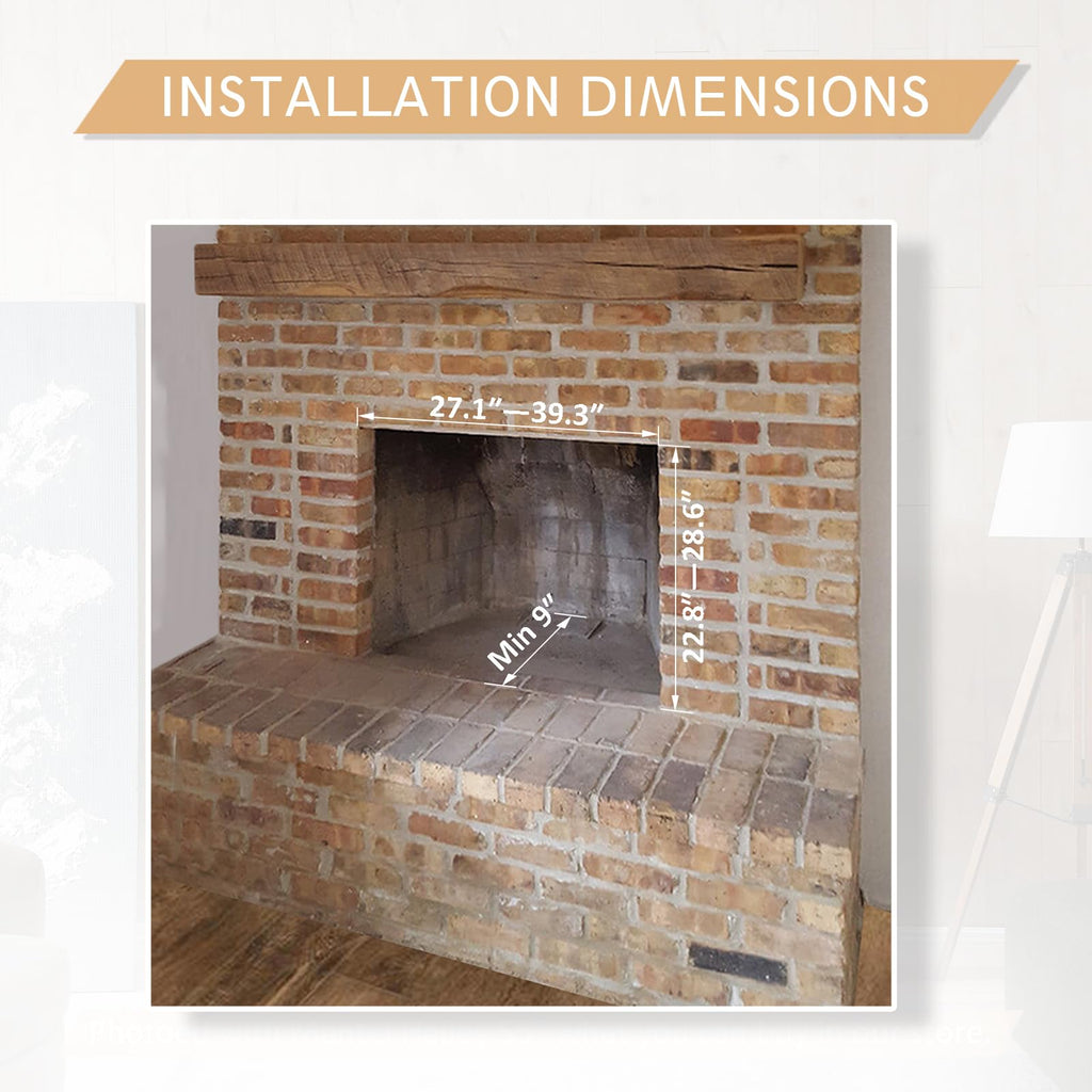 LegendFlame Damon 30 Inches Electric Fireplace Insert with Trim Kit, Glass Door and Mesh Screen, Fireplace Heater