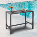 Outdoor Patio Counter Height Bar Table, 47" Rectangle, Garden, Yard, Balcony, Poolside