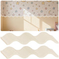 Scalloped Wood Trim, 30 Pack Wave-Shaped Wood Trim, 15.75x1.77 inch