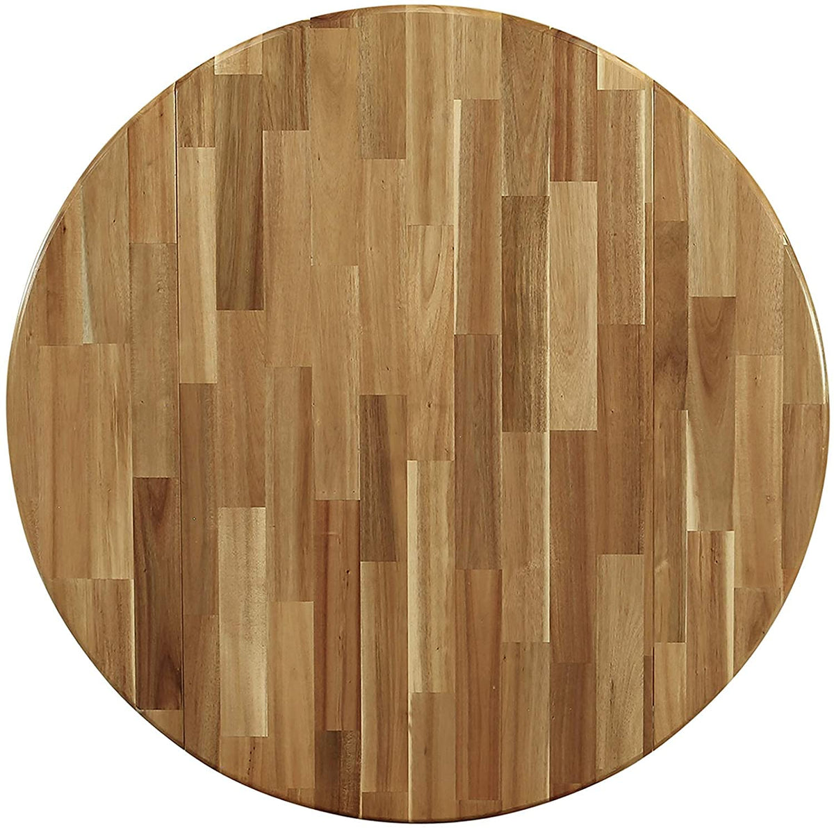 Inspired Saarinen Style West Furniture DMT-NBK-TP Dublin Modern Dining Table - a Round Kitchen Table Top with Dropleaf & Pedestal Base, 42x42