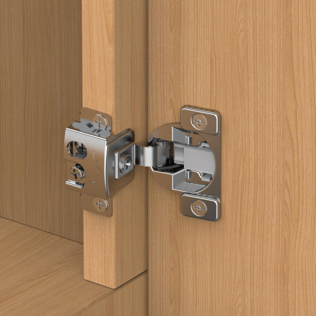 10 Pack Face Frame Cabinet Hinges, 1-1/4" Overlay, Soft Close, 105°