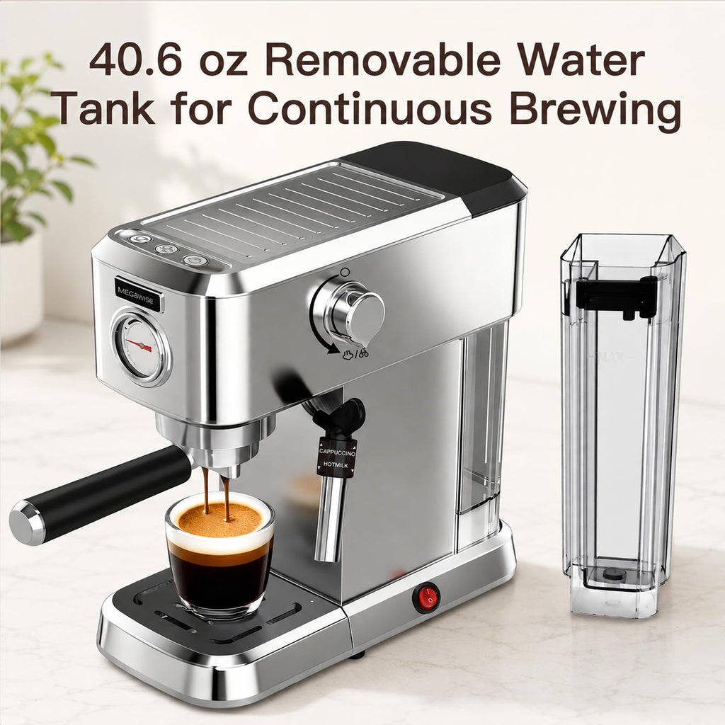 Espresso Machine, 20-Bar Pump Espresso Maker with Milk Frother