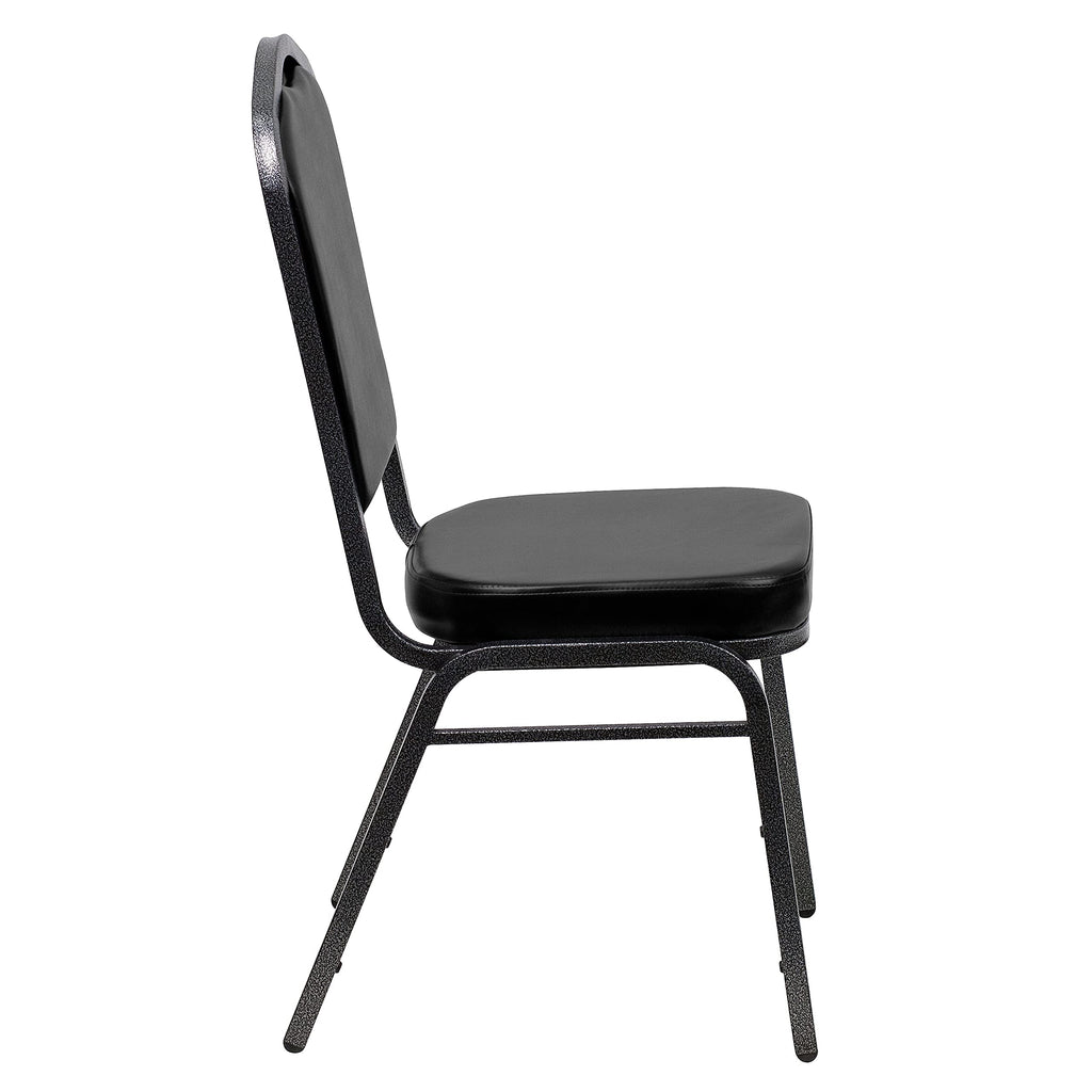 Hercules Crown Back Stackable Banquet Chair, Silver, 4-Pack