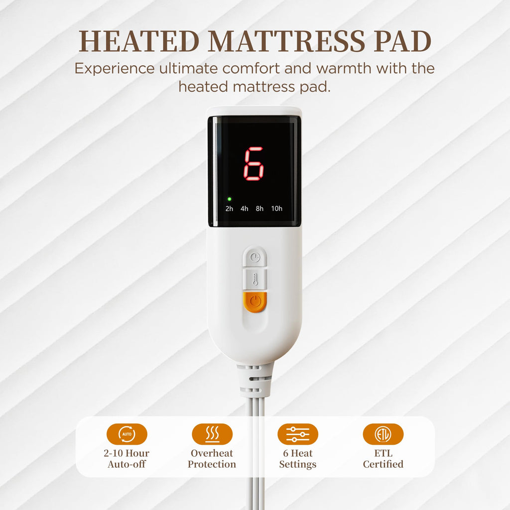 Heated Mattress Pad, Bed Warmer with One Controller