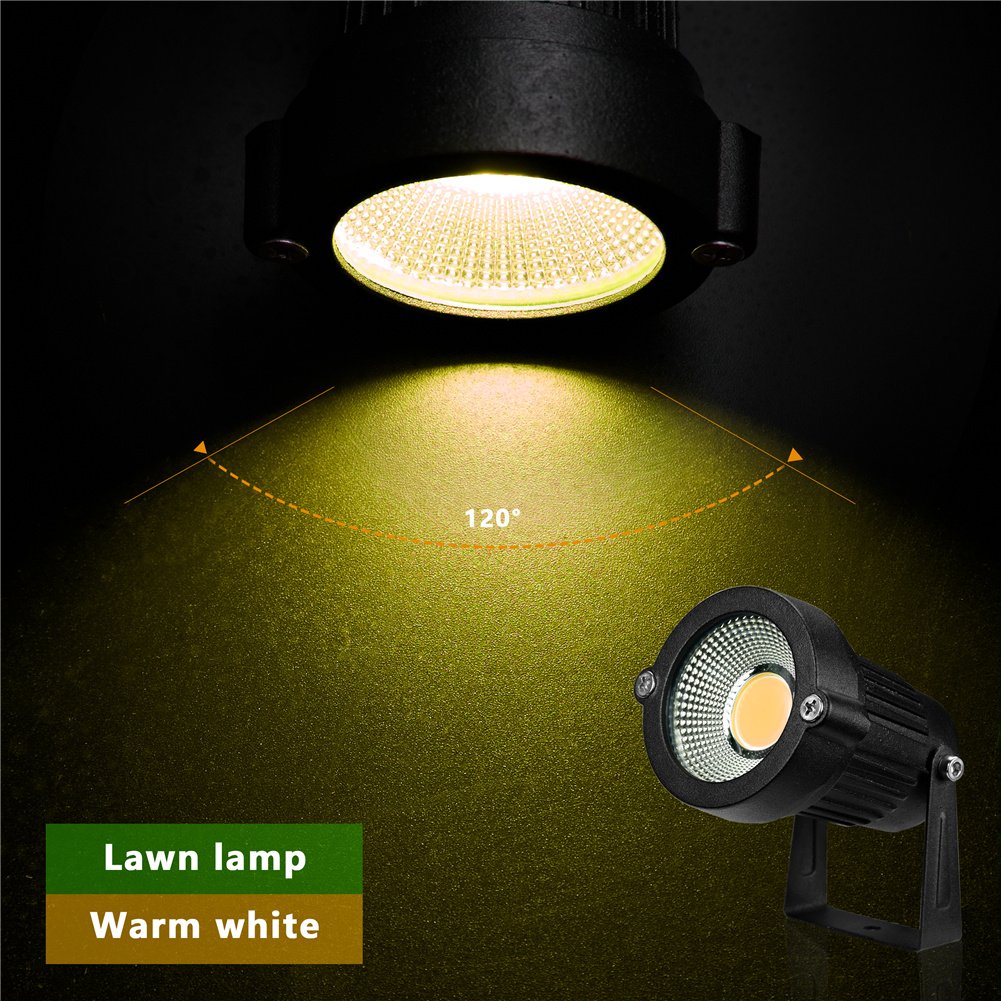 Z Outdoor Landscape LED Lighting 5W Waterproof Graden Lights COB Led Spotlights with Spiked Stand for Lawn Decorative