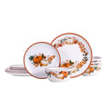 Fall Pumpkin Dinnerware Set for 4, 12-Piece BPA-Free Melamine Dinnerware