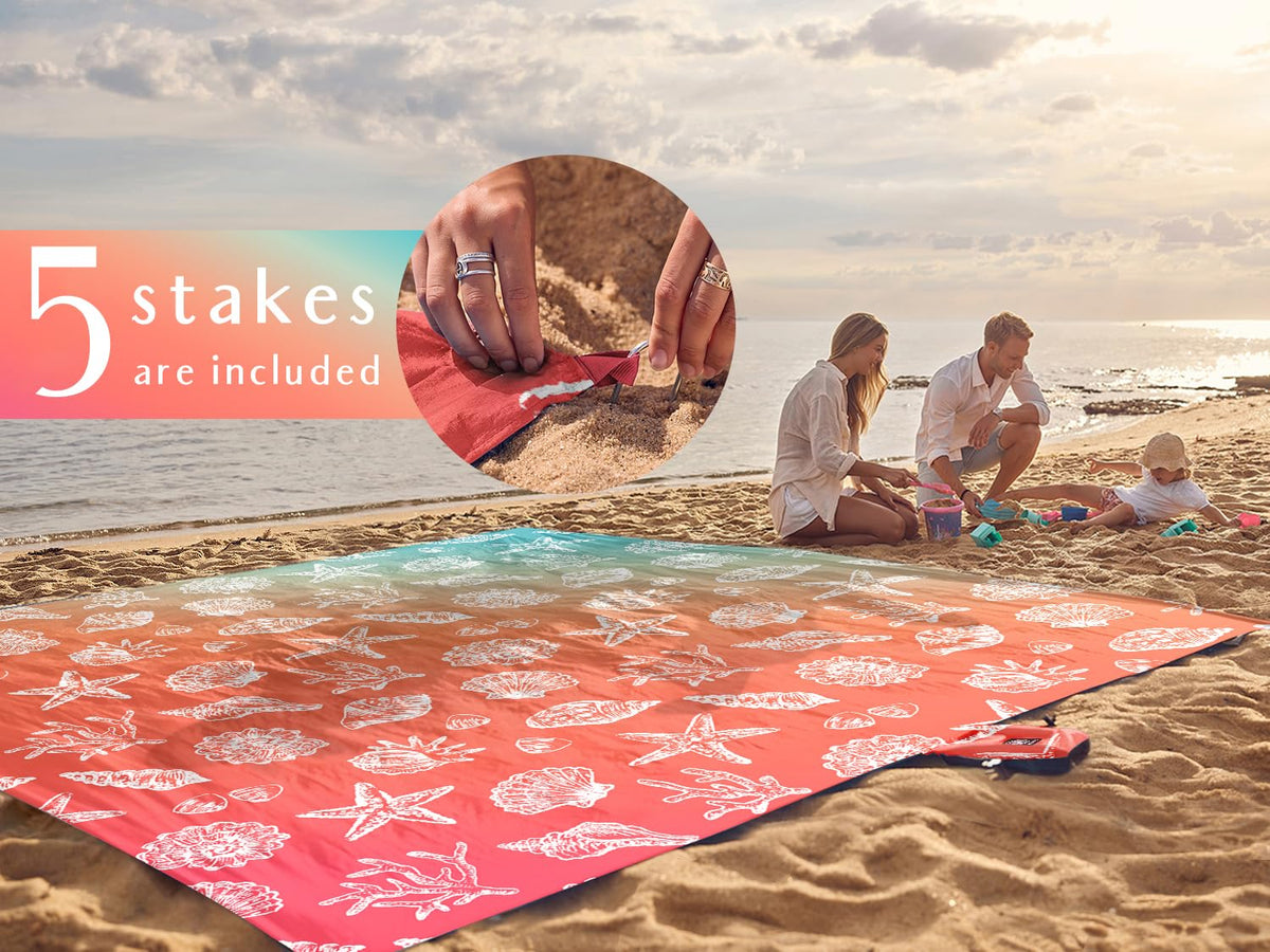 Beach Blanket Waterproof Sandproof Oversized - Extra Large Beach Mat