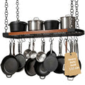 48 Inch Large Hanging Pot Rack Ceiling Mount,Heavy Duty Pot and Pan Rack with 20 Hooks,130 lbs Capacity Ceiling
