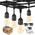 200FT String Lights for Outside LED Patio Lights Outdoor Waterproof