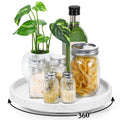 10.63" Resin Turntable Lazy Susan for Table Top, Gravel White