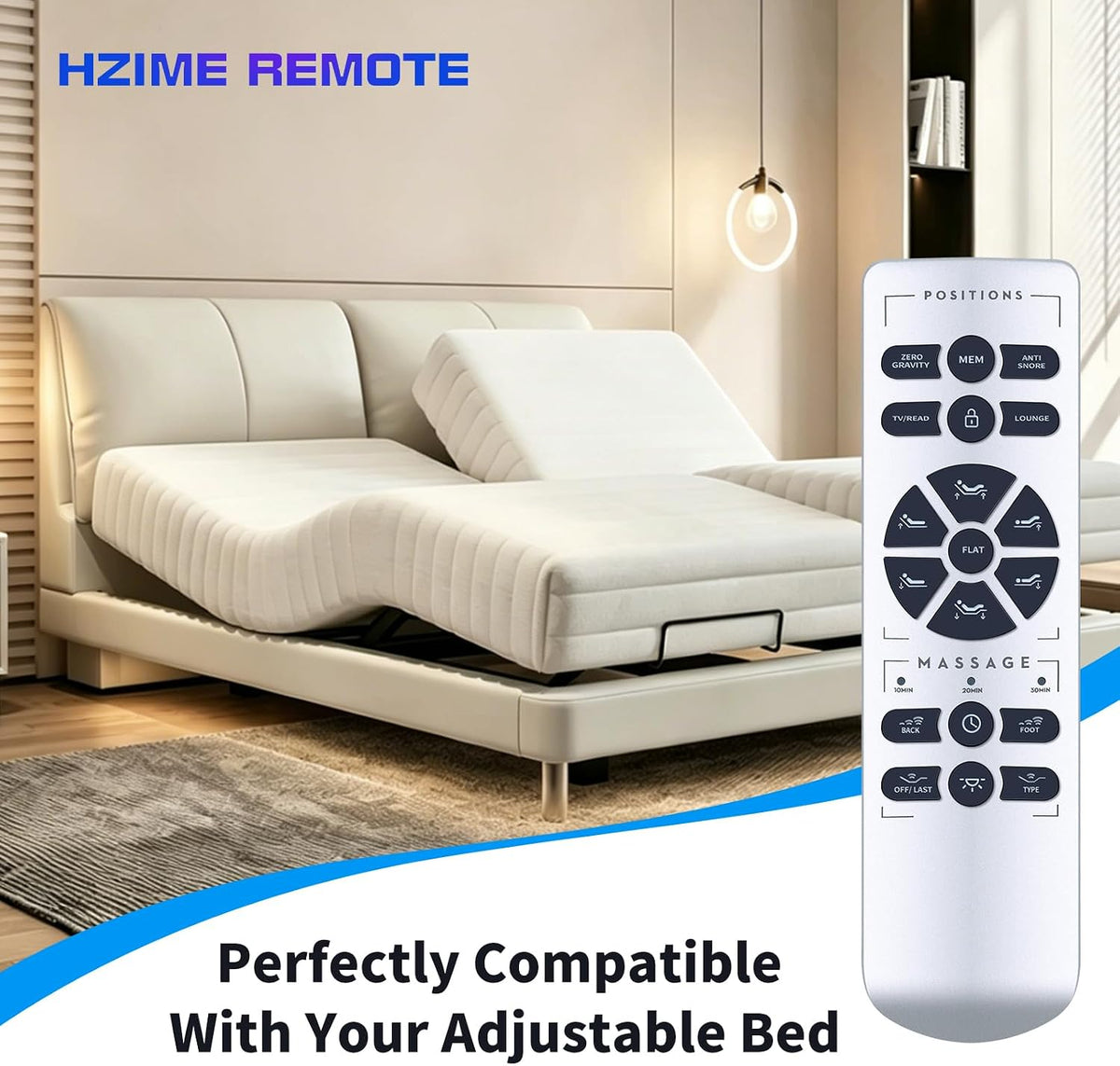 Replacement Remote for OKIN RF.50.19.02 Split Queen Adjustable Bed Base