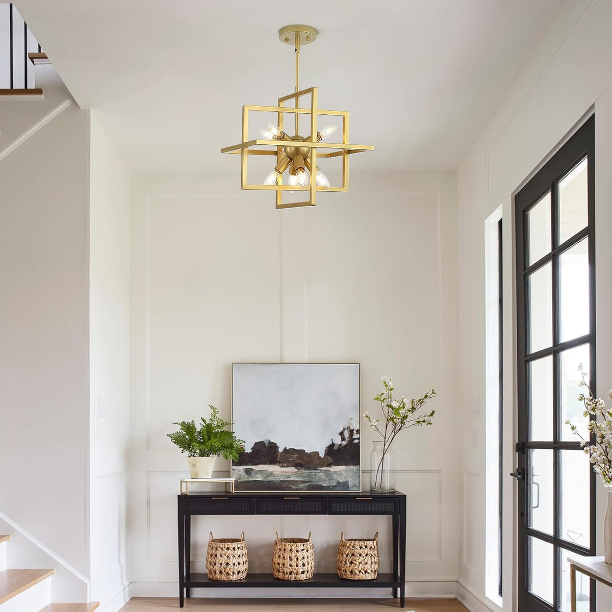 8-Light Gold Modern Chandelier