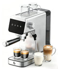 20 Bar Compact Home Espresso Coffee Machine, Matte Silver
