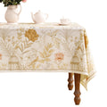 Designer French Farmhouse Fall Tablecloth, Rectangular, 110"x63"