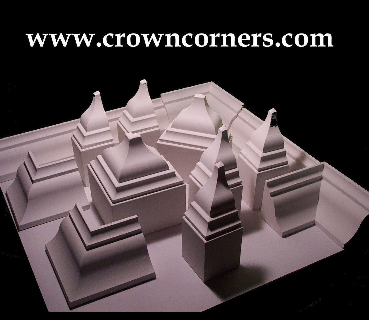 Molding Corner Deco Low Profile Outside Fits 3-3 5/8 Inch Crown Molding