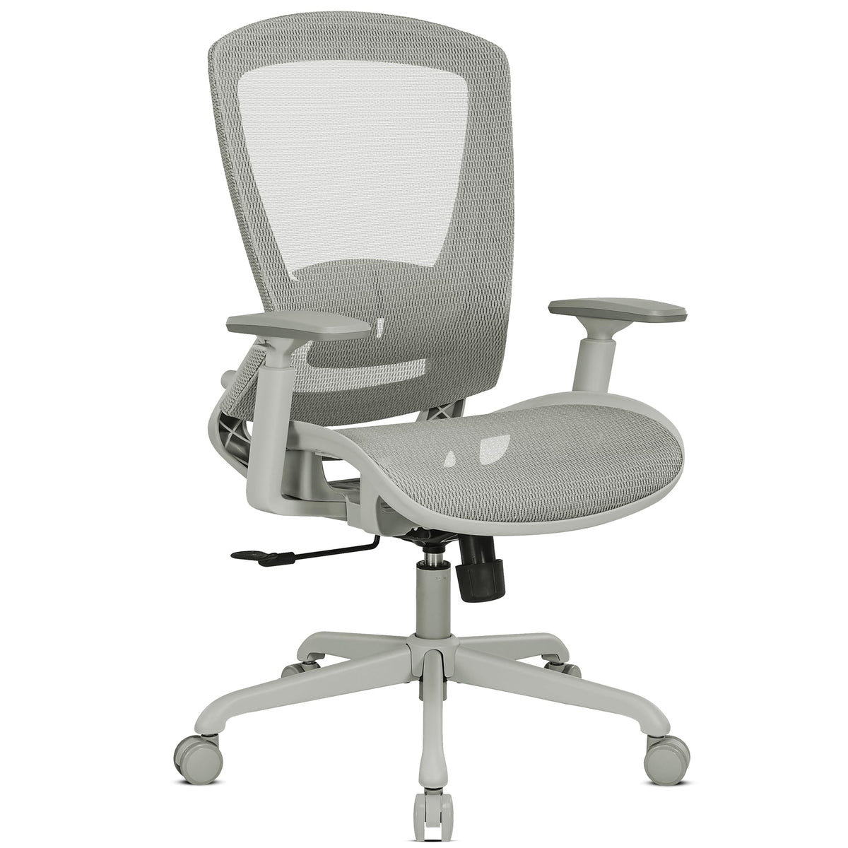 Inspired Aeron Style Ergonomic Mesh Office Chair — Grey Frame / Grey Mesh, Breathable Mesh Seat & Back