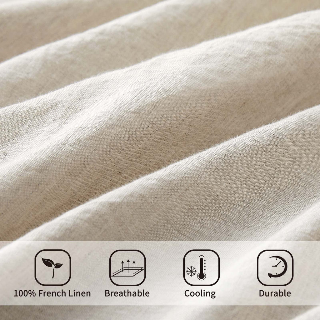 100% Flax Linen Sheets Set Natural Linen Bedding