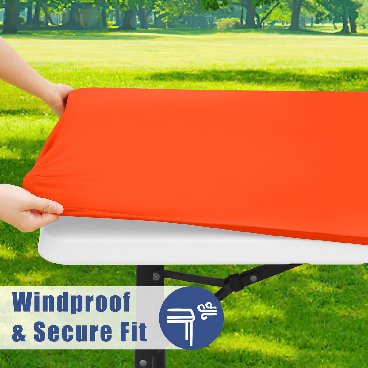 Rectangle Spandex Fitted Table Cloth, 4FT Elastic Tablecloth
