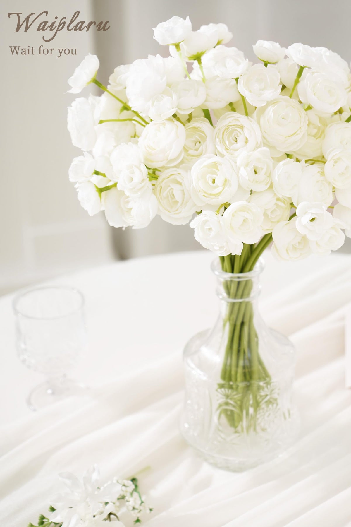 Fake Flowers Faux Flower Artificial Ranunculus Flowers White Peonies