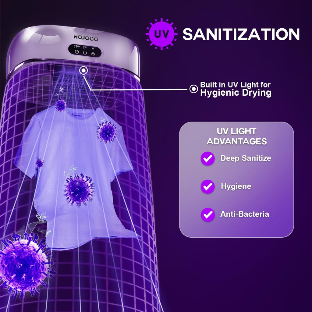 Portable Clothes Dryer - Mini/Compact Dryer for Apartment, RV, Travel - Small Quiet Fast-Drying Machine with Adjustable Timer & Hassle-Free Setup