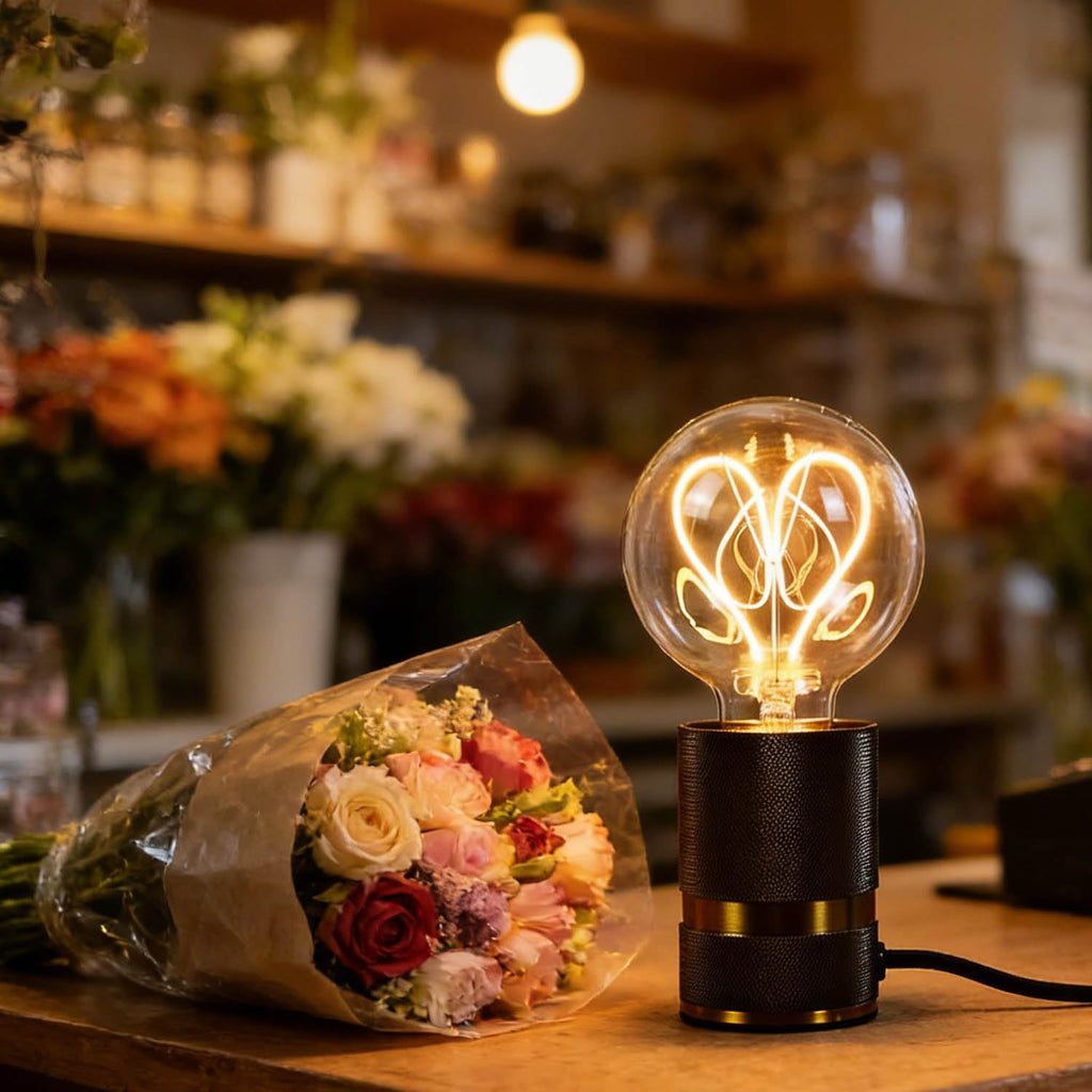 Classic Edison LED Bulb G30, 4W (25W Equivalent), 200 Lumens, 2000K Warm White, Heart Filament, Dimmable, E26 Base