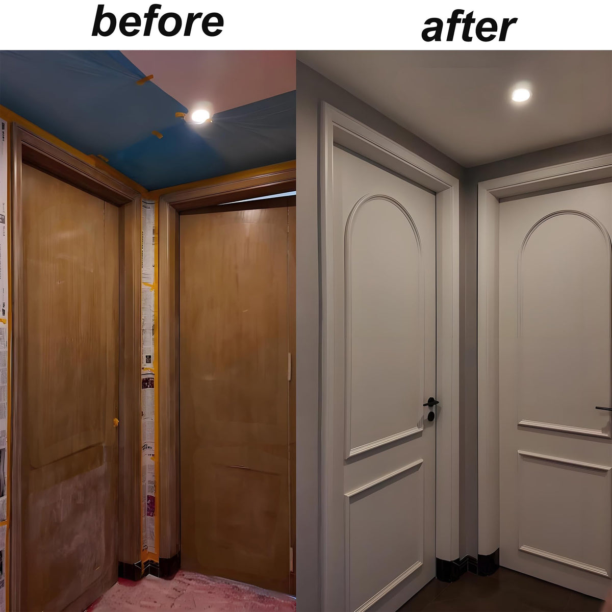 20FT Peel and Stick Door Trim, Flexible TPE Molding for Door Makeover
