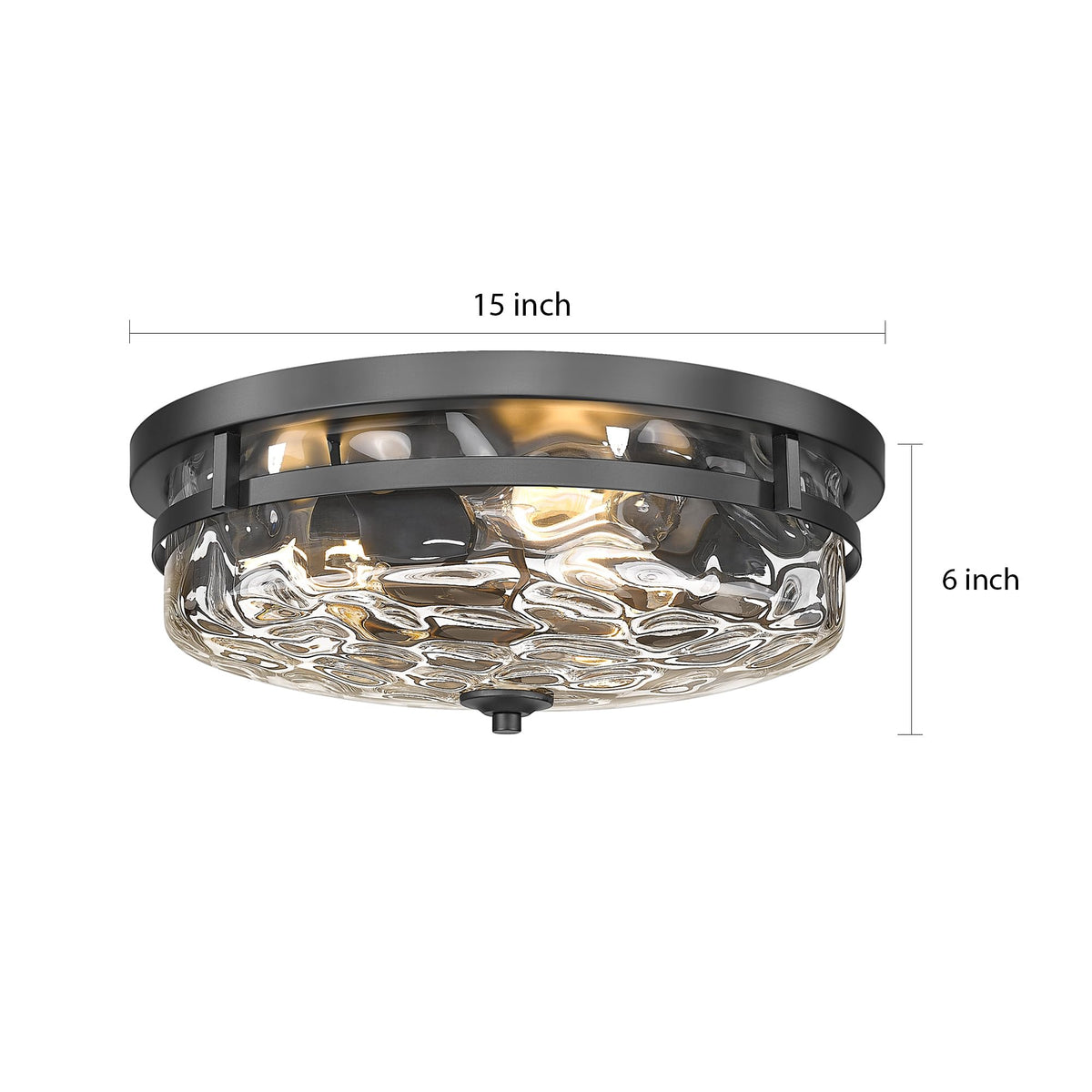Flush Mount Ceiling Lights, 3-Light Farmhouse Close to Ceiling Light