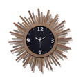 Inspired Nelson Style 18 Inch Large Wall Clock, Battery Operated, Silent, Rustic Wood Boho Sunburst Decorative Wall Clocks Kitchen Bedroom