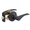 Victorian Easy Installation Passage Door Lever, Matte Black, 1-Pack