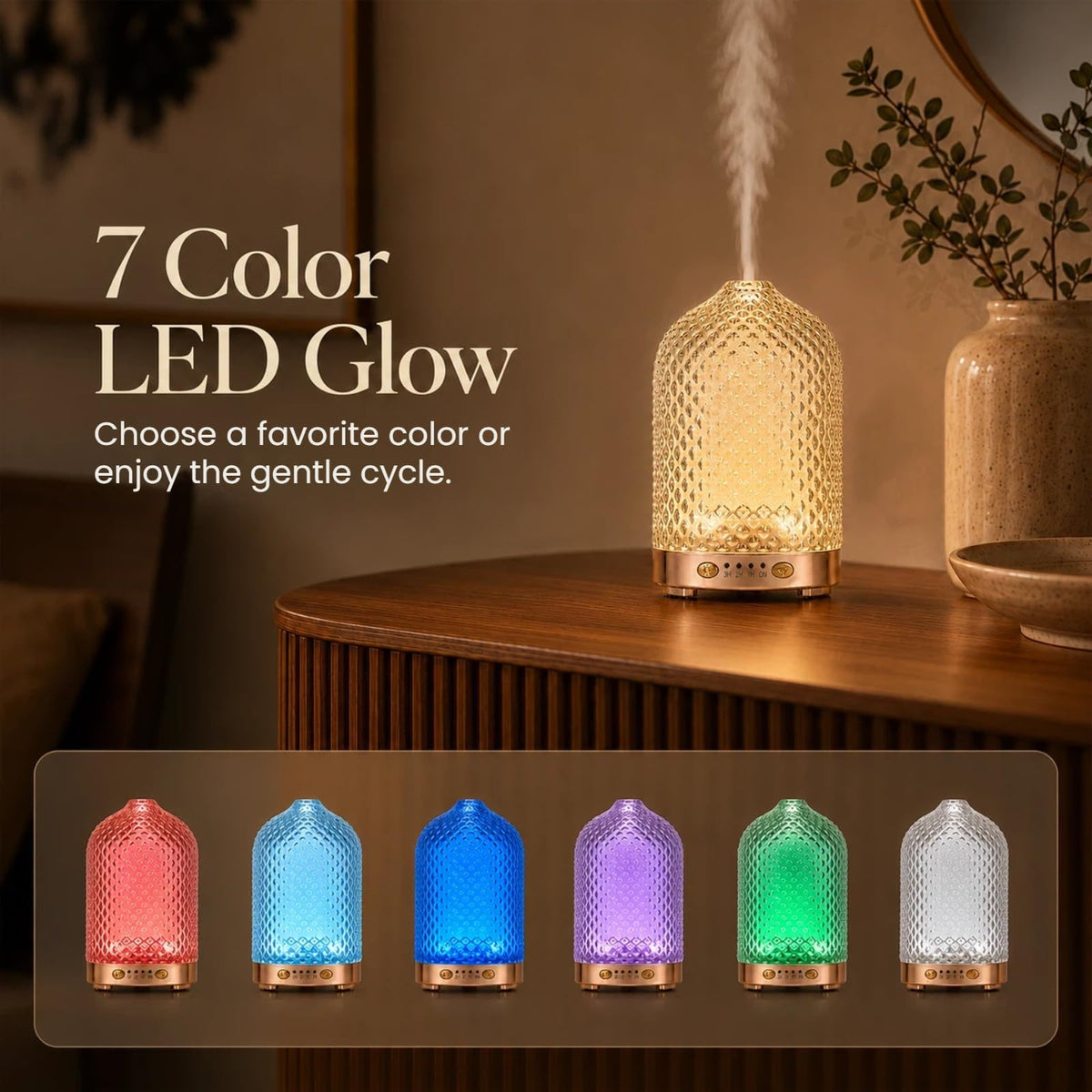 Essential Oil Diffuser, Dimond Glass