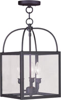 Milford 3-Light Convertible Hanging Lantern/Ceiling Mount, Bronze
