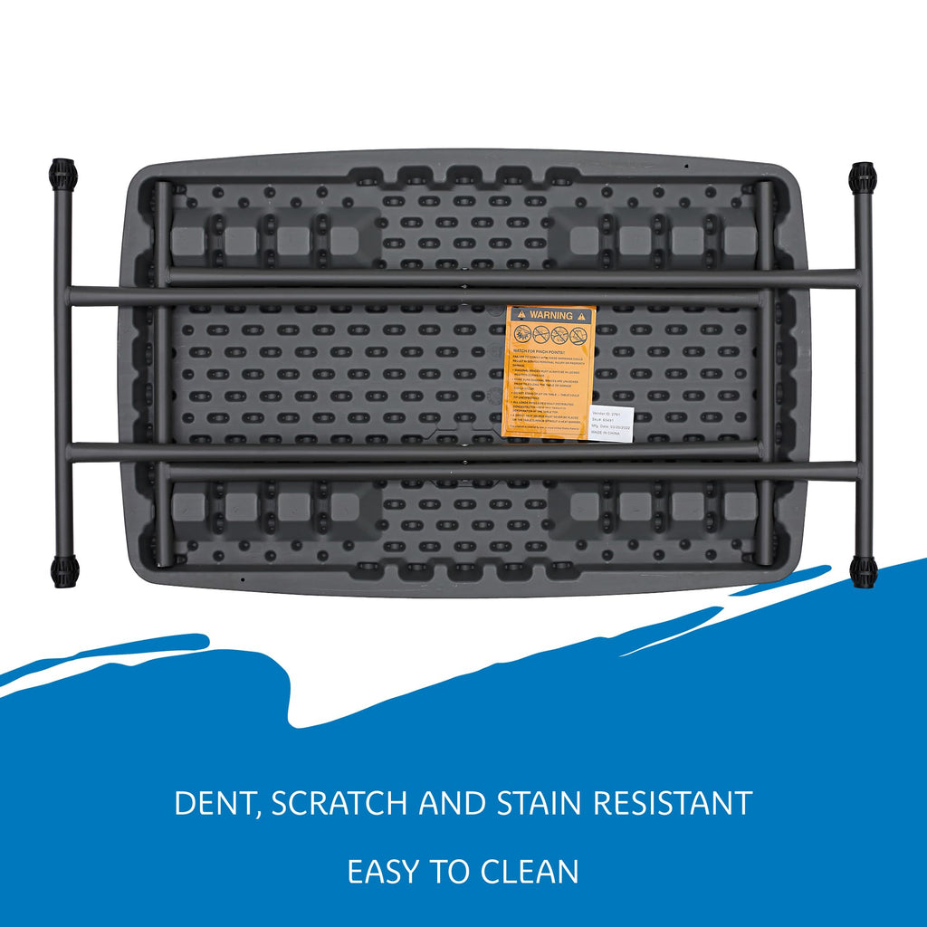IndestrucTable Classic Personal Folding Table, Charcoal, 30' x 20"
