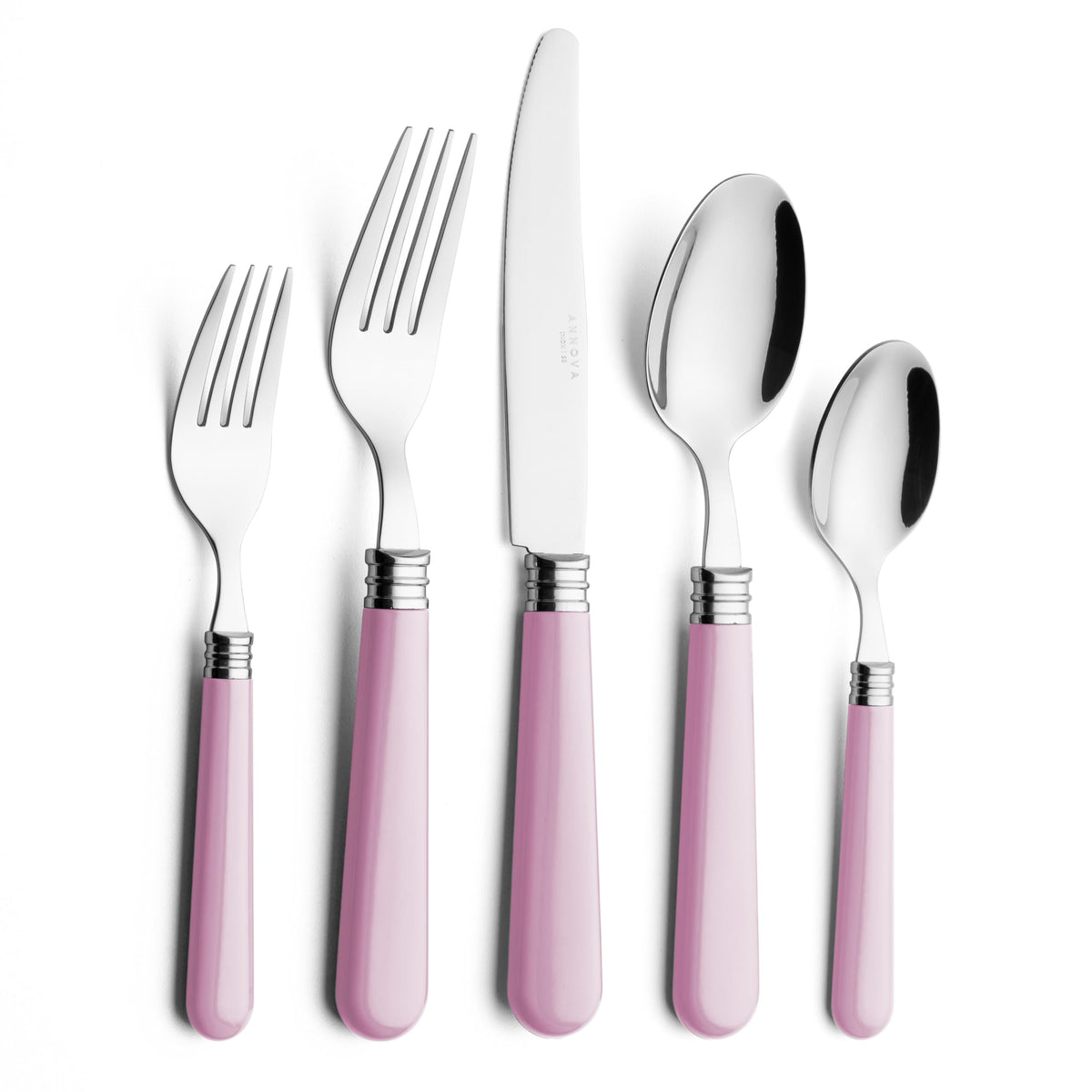 Silverware Set 20 Pieces Cutlery Stainless Steel Colorful Fun Handle Flatware Service for 4 - Dinner Knife, Dinner