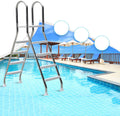52" High Above Ground Swimming Pool Ladder,304 Stainless Steel,4 Steps Ladder,Max Load Capacity 500 lb