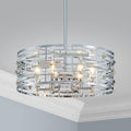 Modern K9 Crystal Drum Pendant Chandelier for Dining Rooms and Kitchen Islands